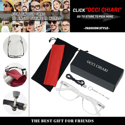 OCCI CHIARI Blue Light Blocking Reading Glasses for Men +1.5 XL Clean Readers(+1.0 +1.25 +1.5 +1.75 +2.0 +2.25 +2.5 +2.75 +3.0)