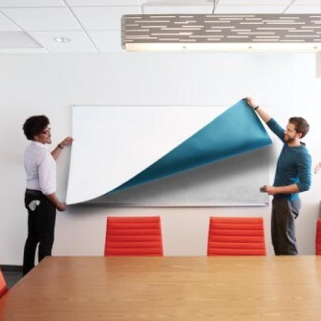 Post-it Easy Erase Whiteboard Surface, Pack of 1 Roll, 91.4 cm x 60.9 cm, White Color - Permanent Marker Whiteboard Film for Walls, Doors, Tables, Chalkboards, Whiteboards, Easy Installation