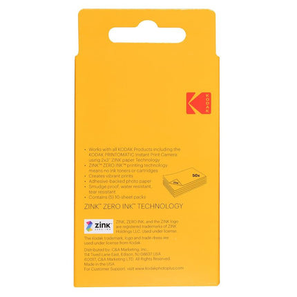 KODAK 2 ʺ x 3ʺ Premium ZINK Photo Paper 50-Pack - Compatible with KODAK PRINTOMATIC