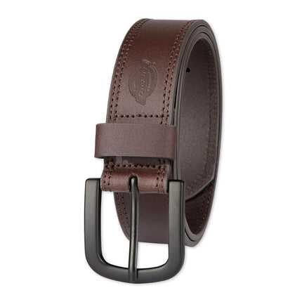 Dickies Men's Two Row Stitch Belt, Brown, Waist 50