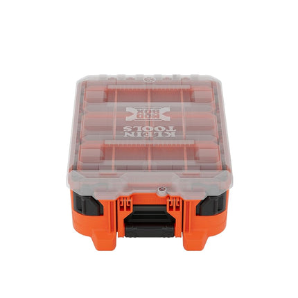 Klein Tools 54500MBX MODbox Tall Compartment Box, Half-Width Tool Organizer, Small Parts Tool Box with 10 Compartments, 4 Removable Bins, Stackable Module