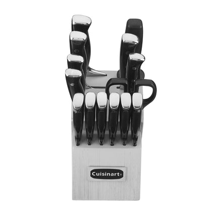 Cuisinart C77BTR-15P Clásico Forjado Triple Remache, Juego de 15 Piezas, Negro/Gris