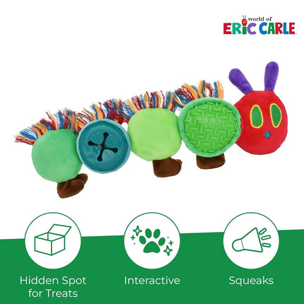 Multipet Eric Carle Very Hungry Caterpillar 14" Treat Plush Dog Toy