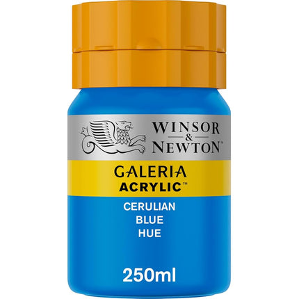 Winsor & Newton Series 1 250ml Bottle Galeria Acrylic Colour with Nozzle Cap - Cerulean Blue Hue