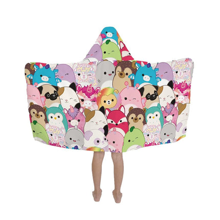 Squishmallows Kids Bath/Pool/Beach Soft Cotton Terry Hooded Towel Wrap, 24 in x 50 in, by Franco