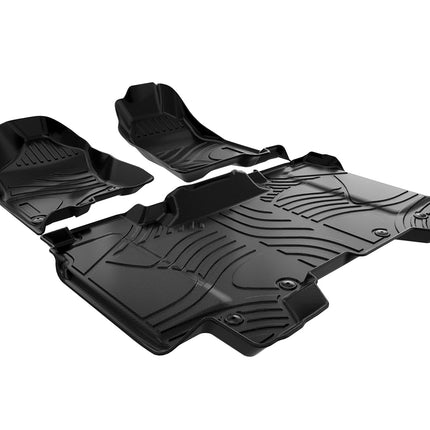 ASLONG 5 Seat Car Floor Mats Fit for 2019-2022 Dodge Ram 1500 Crew Cab Weather Floor Mat Liners 1st & 2nd Row Liner， Front & Rear Full Set Black