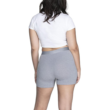 Fruit of the Loom Women's Boxer Briefs with Stretch, Mid Thigh Length Boy Shorts, Available in Plus Size, Cotton Stretch - Colors May Vary, 7
