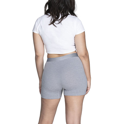 Fruit of the Loom Women's Boxer Briefs with Stretch, Mid Thigh Length Boy Shorts, Available in Plus Size, Cotton Stretch - Colors May Vary, 7