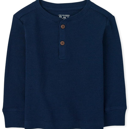 The Children's Place Y Camiseta térmica Henley de manga larga para niño, Tidal, 5T