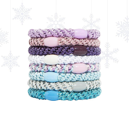 L. Erickson Grab & Go Ponytail Holders, Purple Daze, Set of 8 - Secure, Gentle Hold
