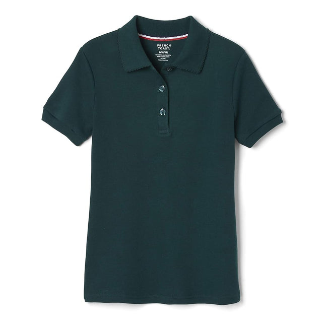 French Toast Boys' Short Sleeve Pique Polo, Hunter