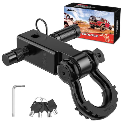 Nilight Anti-Theft Shackle Hitch Receiver 2Inch 45