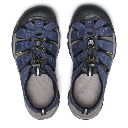 KEEN Men's Newport Closed Toe Comfortable Durable Leather Water Sandals, Naval Academy, 8
