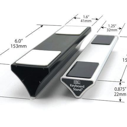 Support d'ordinateur, de clavier et d'ordinateur portable ESC, angles et inclinaison ergonomiques variables, deux tailles de supports incluses, compatible avec la plupart des claviers, patins micro-adhérents repositionnables