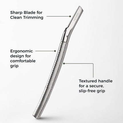 ZOMCHI Eyebrow Razor, Face Razors for Women&Men, Eyebrow Trimmer Shaper with Precision Cover,Facial Shaver with 6 Blades (Silver)