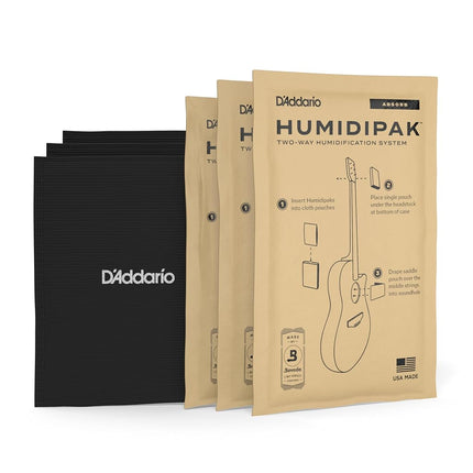 D'Addario Humidipak Guitar Absorb Kit, Two-Way Case Humidity Control System