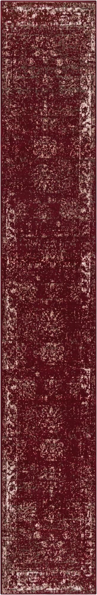 Unique Loom Sofia Collection Burgundy 2 x 13 Runner Area Rug (2' x 12' 11")
