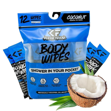 12pc Klean Freak 28x28cm Body Cleansing Wipes Disp