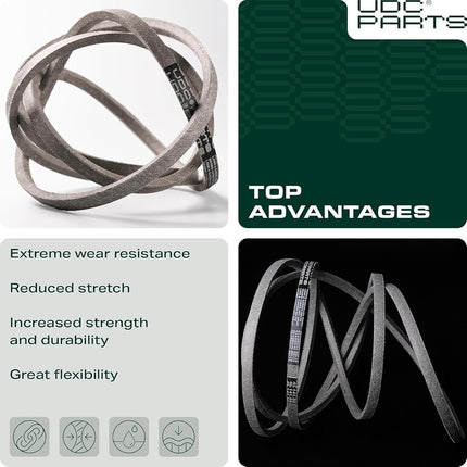 UDC Parts 954-04033A Deck Belt Replаcement for Cub Cadet, 1/2" x 118.2"