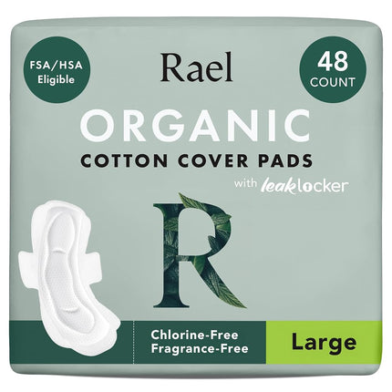Rael Pads for Women, Organic Cotton Cover - Period