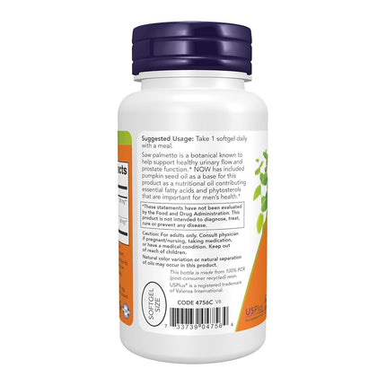 NOW Saw Palmetto 320mg, 90 Veg Softgels