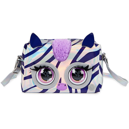 Purse Pets, Metallic Mood Rebel Stripez, Interactive Pet Toy and Crossbody Shoulder Bag with over 30 Sounds and Reactions, Kids Toys