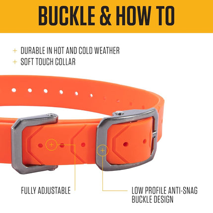 Carhartt Fully Adjustable Waterproof Dog Collar, Hunter Orange, One Size
