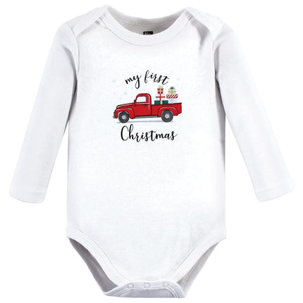Hudson Baby unisex-baby Cotton Long-sleeve Bodysuits, Animal Adventure, Preemie