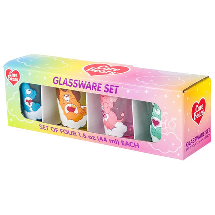 Silver Buffalo Care Bears Cousins, 4 Pack Mini Glass Set, 1.5oz
