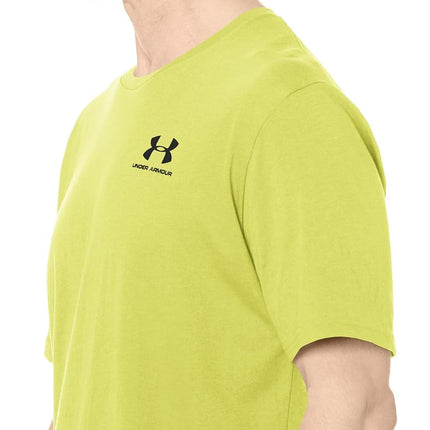 Under Armour Camiseta de manga corta para hombre Ua Sportstyle Left Chest, (743) Amarillo Lima/Negro, XS