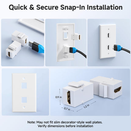 Cable Matters Lot de 2 inserts de clé de voûte HDMI
