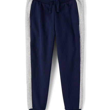 The Children's Place Boys' Active Fleece Jogger Pants, Tidal/Grey, X-Small