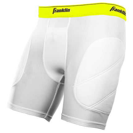 Franklin Sports Short de compression de baseball pour enfant – Sous-vêtement de compression de baseball pour enfant avec poche pour coquille – Short de baseball rembourré pour enfant – Jeune petit – Jaune