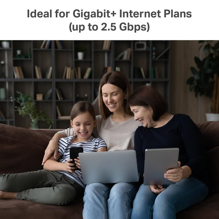 Système Wi-Fi Mesh TP-Link Deco X55 Pro AX3000 pour toute la maison - Couverture jusqu'à 600 m² et jusqu'à 150 appareils, 2 ports WAN/LAN 2,5 G, 4 flux, Backhaul Ethernet filaire, Idéal pour Internet 1 Gbit/s et plus, Pack de 3