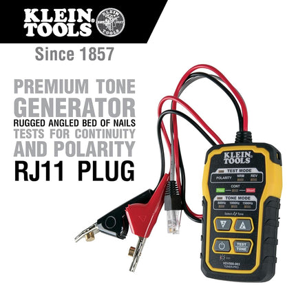 Klein Tools VDV500-063 Wire Tracer Tone Generator, Toner-Pro, Phone (RJ11 and RJ12), Data (RJ45) Coax and Other Non-Energized Wire Tracer