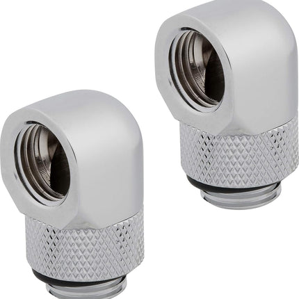 Corsair HYDRO X Series 90° Rotary Bits - Chrome (Pack of 2)