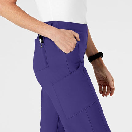 WonderWink Petite Plus Women's Full Elastic Pant, Grape, 3X-Large Petite