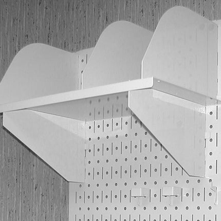 Wall Control ASM-SH-1609 W 9" Deep Pegboard Shelf Assembly for Wall Control Pegboard Only, White