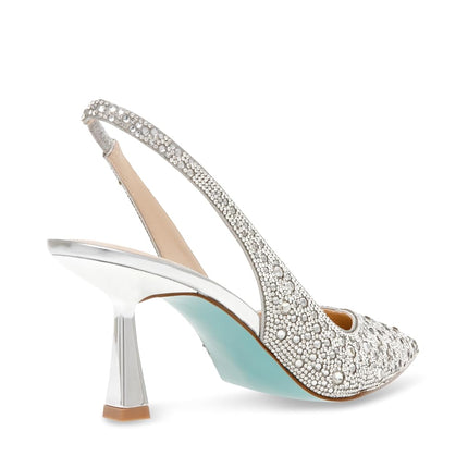 Betsey Johnson Women's Clark Pump, Silver, 11