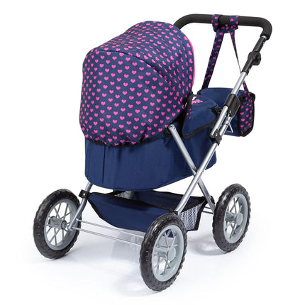 Bayer Design Dolls pram Trendy with bag, height-adjustable handle, foldable