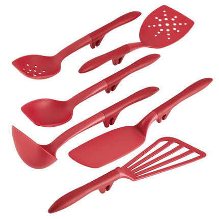 Ensemble d'ustensiles de cuisine Rachael Ray Tools and Gadgets Lazy Tools antiadhésifs, 6 pièces - Rouge