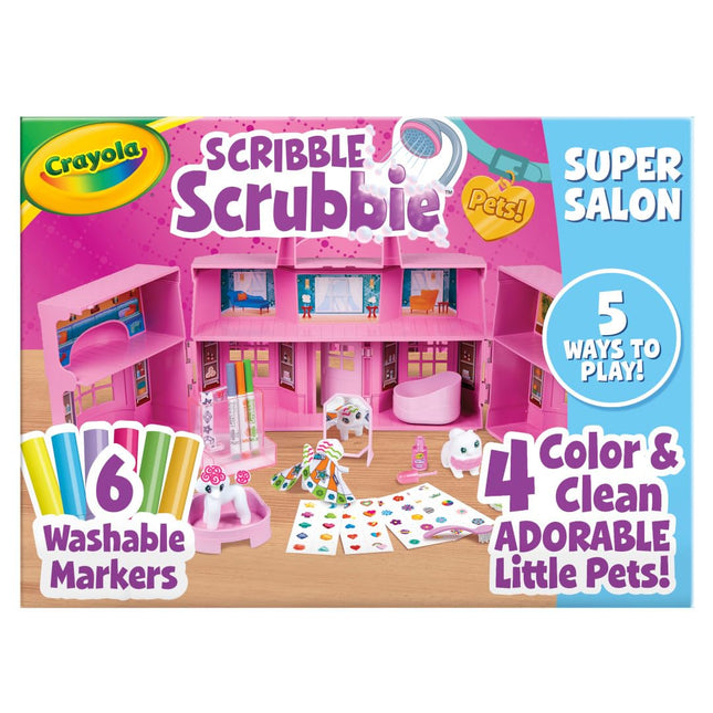 Crayola Scribble Scrubbie Pets Super Salon, Color,