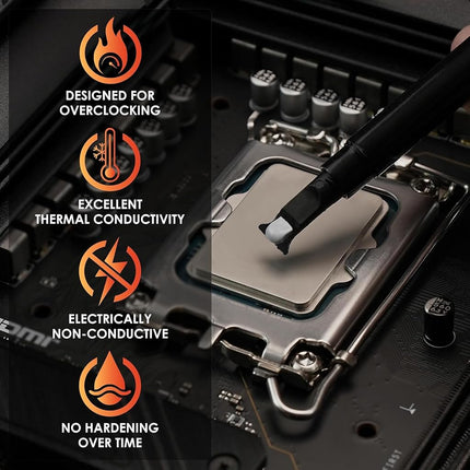 Thermal Grizzly Kryonaut (1g) – Thermal Paste for CPU, GPU and consoles – Non-Conductive Thermal Compound with High Thermal Conductivity
