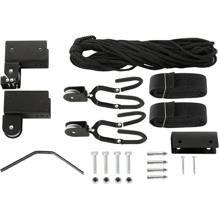 RAD Sportz Kayak Hoist Quality Garage Storage Canoe Lift with 125 lb Capacity Even Works as Ladder Lift Premium Quality,Black