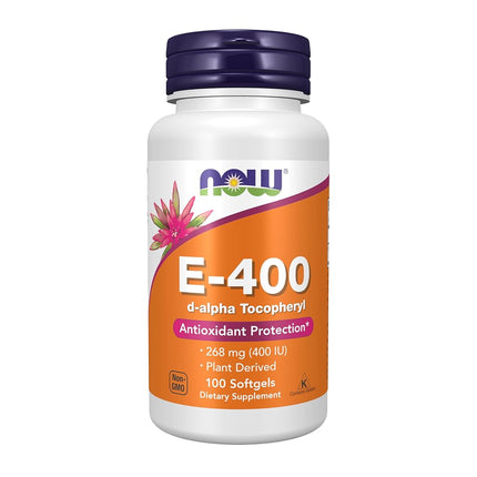 NOW E-400, 100 Softgels (Pack of 2)