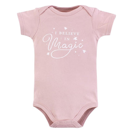Bodysuits de algodón unisex Hudson Baby, Unicorn Dreams Pink, Prematuro