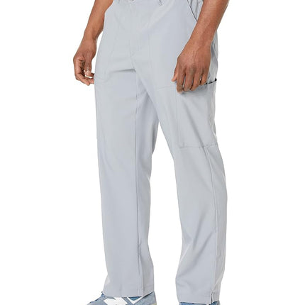 WonderWink Men's Flat Front Cargo Pant, Grey, Medi