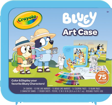 Crayola Bluey Create & Color Art Case (75+pcs), Bl