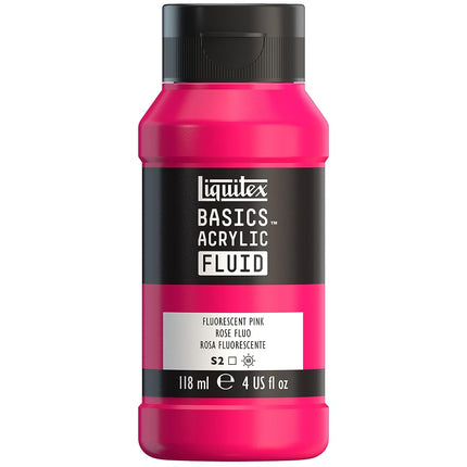 Lot de peinture acrylique fluide Liquitex Basics, rose fluorescent