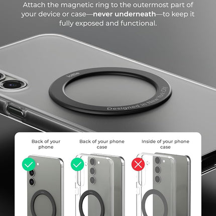 iOttie Velox MagSafe Compatible Air Vent Car Phone Holder. Unversal Magnetic Car Phone Mount for iPhone 12/13/14/15/16 Series & Android Phones via Included Magnetic Ring Adapter